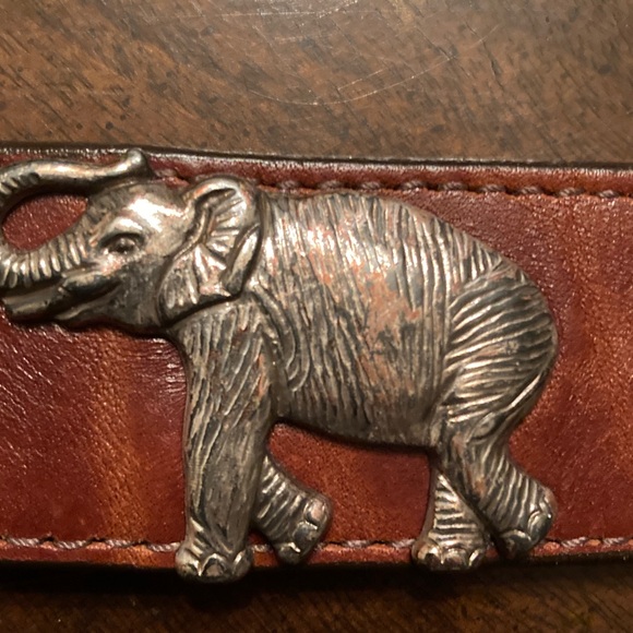Honest by Brighton VINTAGE (1992)  “Endangered Species” Brown Leather Belt. - Picture 11 of 16